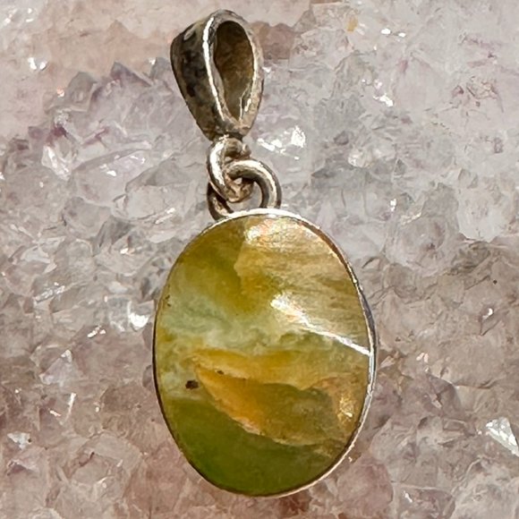 Andean Opal Pendant and Earrings - Picture 3 of 3